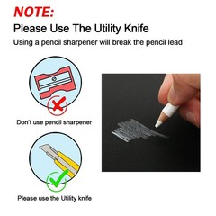 White Charcoal Pencils Set 3pc Sketch Drawing Shading Highlighting Art