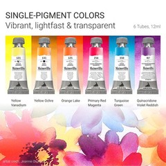 Jeannie Dickson Watercolor Paint Set, 6x12ml Tubes – Professional Painting Su…