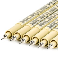 01 Fineliner Ink Pens 0.25mm Black Micro Fine Point Drawing Art 6 PCS
