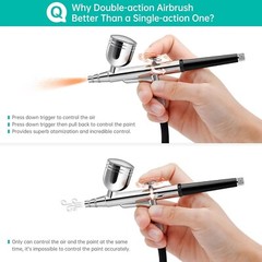 Kit de aerógrafo con compresor de aire, aerógrafo de alta presión de 40 PSI anti