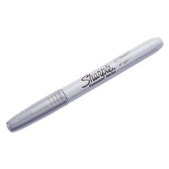 Sharpie Metallic Permanent Markers, Fine Point, 1 Count (Pack of 4), Silver