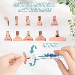 Geyoga 23 Pcs Flower Diamond Painting Art Drill 12 x 18 x 2 cm, Rose Gold