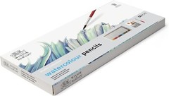 Winsor & Newton Watercolour Pencils Box Set of 48 + Paper Pad + Brush