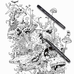 Black Art Pen Set – 12 Assorted Sizes Fine Line Drawing, Upgraded Pigment Ink…