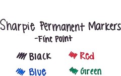 Durable Fine Point Black Permanent Markers, 4-Pack – Perfect for All Surfaces