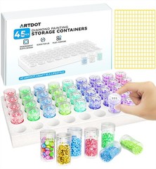 ARTDOT 45 Slots Diamond Art Storage Boxes Kits for Adults, Multicolored