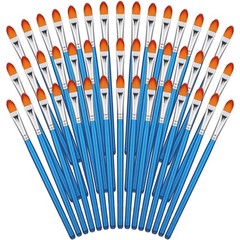 48 Pcs Paint Brush Set Bulk Acrylic Brush Wood Paint for Detail Art Crafts Ki…