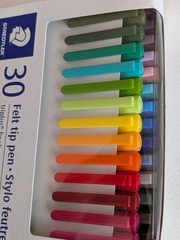 Staedtler 30 Felt Tip Pen Fine Tip Triangular Shape 0.3 mm. New.