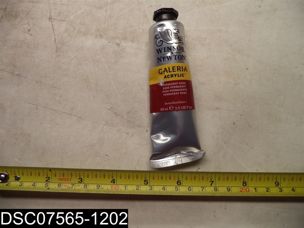 QTY=2 oz: 2120-502 Windsor & Newton Permanent Rose Acrylic Paint
