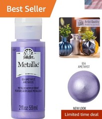 High Pigment Amethyst Metallic Acrylic Paint 2 Oz – Ideal for Various Projects