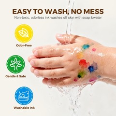 Washable Dot Markers for Toddlers, 6 Colors Dot Paints with 120 Printed PDF &…