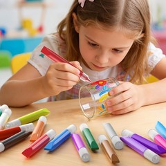 24 Pcs Suncatcher Paint Pens, Stained Glass Sun Catcher Pens 24 Colors 10ML E…