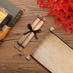 2 Pack Blank Paper Scrolls 9 x 72 Inches Scroll Paper Wrapped on Wood Rod for