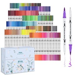 Ohuhu Marker Pens, 160 Colors, Water-Based, Twin Markers, for Illustrations