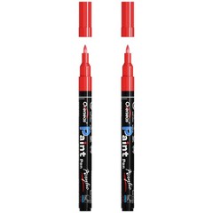 Overseas Red Acrylic Paint Pens 2 Pack, 0.7mm Extra Fine Tip Permanent Marker…