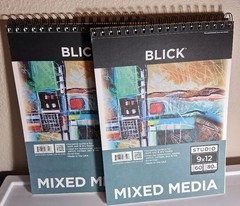 BLICK Mixed Media Sketchbook 60 Sheets 9×12 80 lb. Weight 119gsm Lot of 2