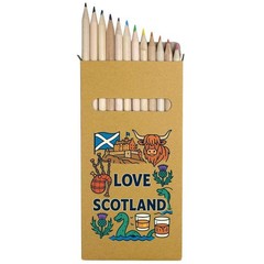 12 x ‘Love Scotland Heritage’ Long Colour Pencils (PE00078381)