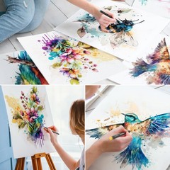48 Premium Watercolor Pens +2 Highly Blendable Watercolor Markers, Flexible T…