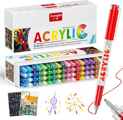 Acrylic Gel Pens for Coloring 72 Colors, 1Mm Fine Tip Colored Gel Pens