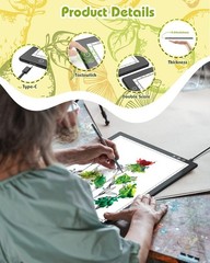 KACOLA A4 Light Pad for Diamond Painting, Light Board, Tracing Light Box by Magn