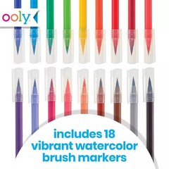 18-Pack Chroma Blends Watercolor Brush Markers Blendable Dual Tip Art