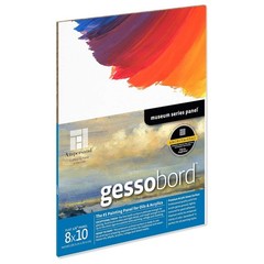 Museum Series Gessobord | 8×10 | 1/8″ Flat Profile | Gesso Wood Painting Pane…