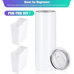 YOUKE OLA 12 Pack Sublimation Tumblers Bulk 30oz – Blank Straight Skinny Tumb…