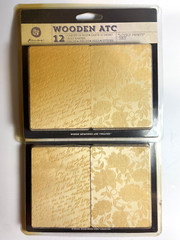 Prima Wooden ATC Card Blanks Lovely Prints 2 Pkgs 24 Pc Total NIP