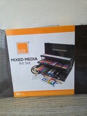 181 Pc Mixed Media Art Set in Exquisite Wooden Case Acrylic & Water Color Pain