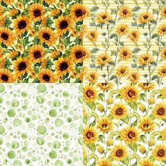 YASMEN Sunflower Pattern Scrapbook Paper 6X6, Decorative 6″×6″,