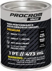 16 Oz Gloss Black Paint for Metal – Direct-to-Metal, Indoor/Outdoor
