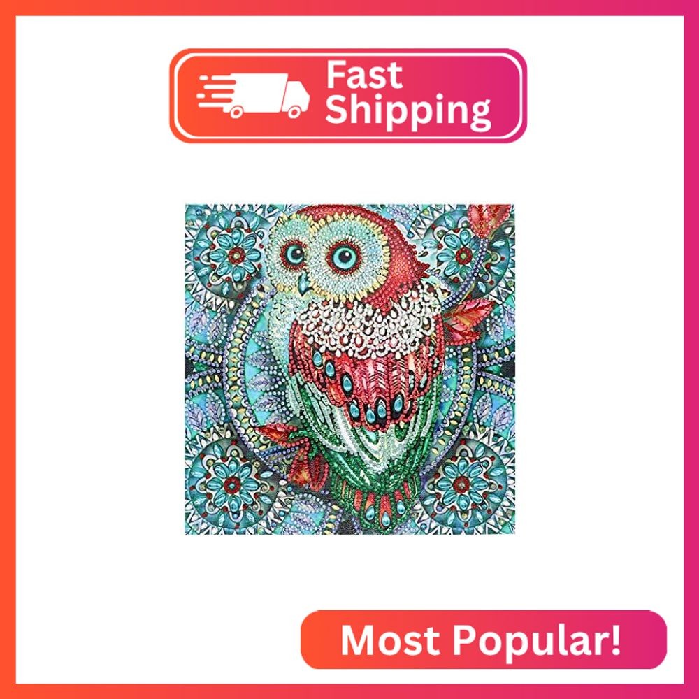 Hibah Diamond Painting Kits, Owl Diamond Art 5D Diamond Painting Kit for Adults