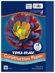 Tru-Ray Heavyweight Construction Paper, Royal 1 Count (Pack of 1), Blue