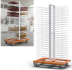 50-Shelf Heavy Duty Paint Drying Rack with Locking Casters – Space Saver