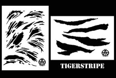 2 PACK Mylar Camo Stencils Camouflage Gun Paint Cerakote Vietnam TIGERSTRIPE