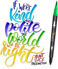 24 Colors Dual Brush Pens Art Markers, Artist Fine & Brush Tip Pen Coloring Mark