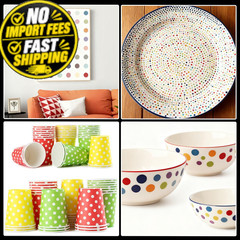 16 Pcs Polka Dot Styles Stencils, 15 cm x 15 (5.91 in x 5.91 in), White