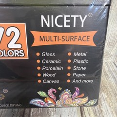 NICETY 72 Colors Acrylic Paint Markers Pens Extra Fine Tip Point Water Base
