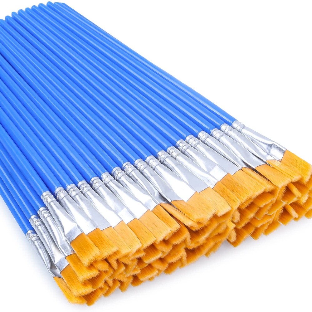 50Pcs Small Paint Brushes Acrylic Classroom Brush for Kids Classroom Crafts