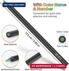 Yangmei Art Supplies 12 Rainbow Colored Pencils, Teen Girl Gifts Trendy Stuff, A