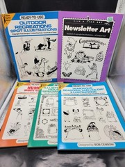 Lot Of 5 Clip Art Series Ready To Use Illustrations Booklets Unused