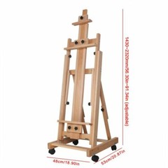 HeavyDuty Studio Artist Easel Large H-Frame Wood Painting Art Easel Standing !
