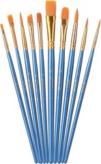 Durable 10-Piece Paint Brush Set with Long Handle – Ideal for Multi-Purpose Use