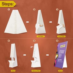 50 Pack Cardboard Easel Back Self Stick Stand Quality Acid-Free 7 In Tabletop