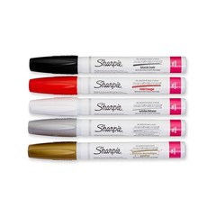 Oil-Based Paint Markers, Medium Point, Assorted & Metallic Colors, 5 Count – …