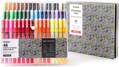 Acrylic Paint Pens Markers, 48 Colors, 0.7 Mm, Extra Fine Tip Drawing Markers, P