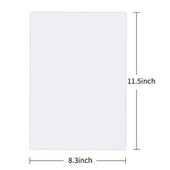 20 Sheets A4 Size 8.3×11.5 Inch Clear Double Sided Adhesive Tape Sheets, Supe…