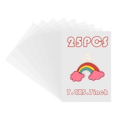 Hslordge 25-Pack Shrink Plastic Sheets,Shrinky Dink Sheets,Frosted White