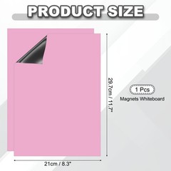 Dry Erase Board, A4 1 Pack Fridge Calendar Board Magnets Whiteboard, Pink