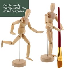 US Art Supply 5″ Male Manikin Wooden Art Mannequin Figure